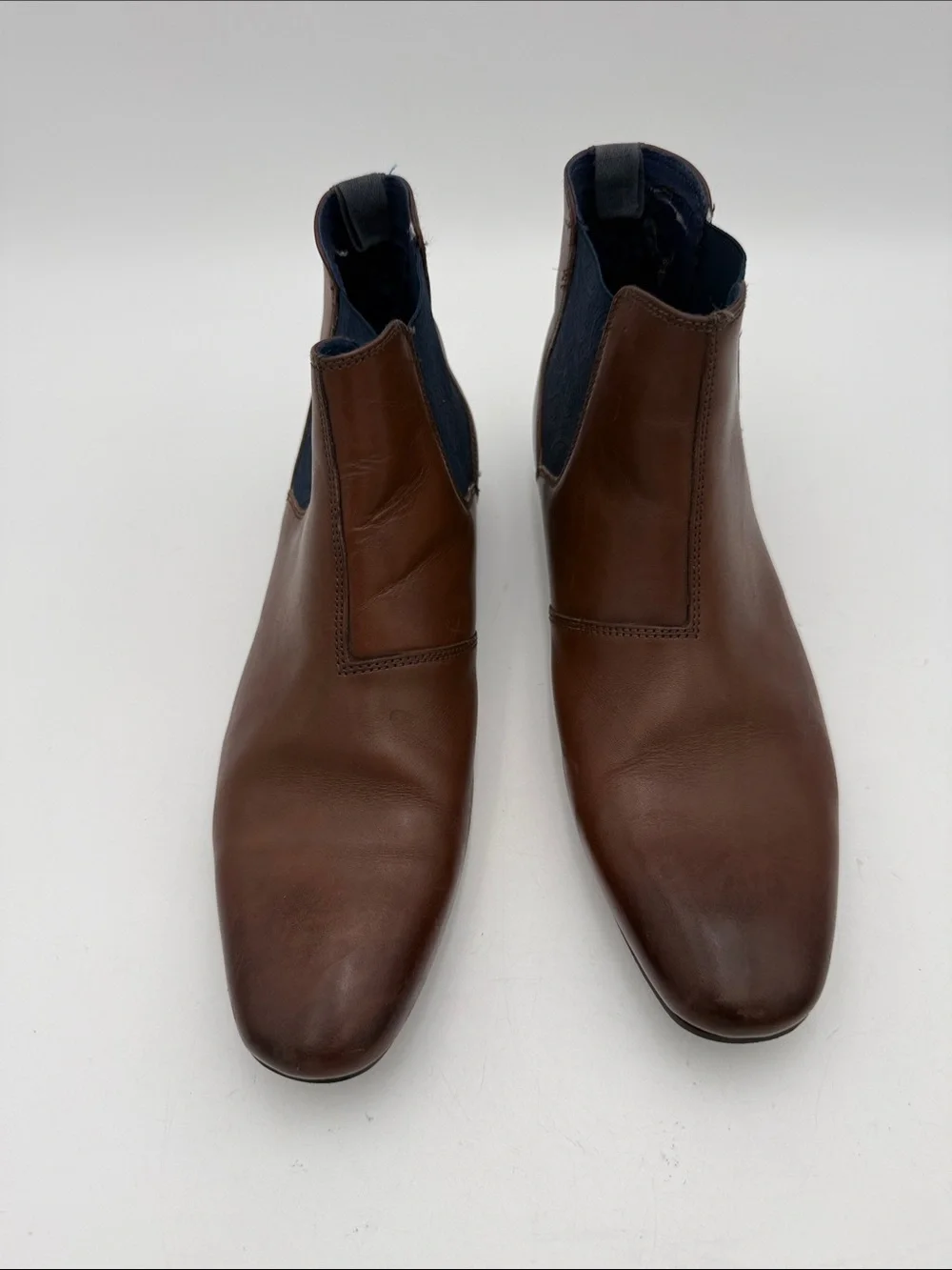 Ted baker Men's Brown Leather Chelsea Boots - Classic Formal Slip-On office